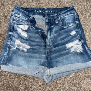 American Eagle jean shorts there dark wash in good condition